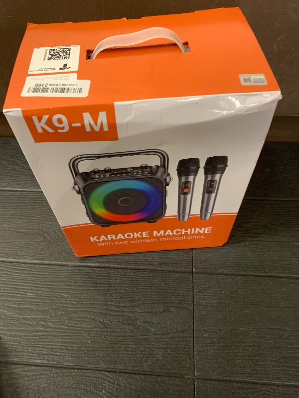 Photo 1 of Karaoke Machine, Portable Bluetooth Speaker with 2 Wireless Microphones for Adults & Kids with Lights, Karaoke Microphone with PA System Supports USB/TF/REC/FM/AUX for Home Party Home System Packages