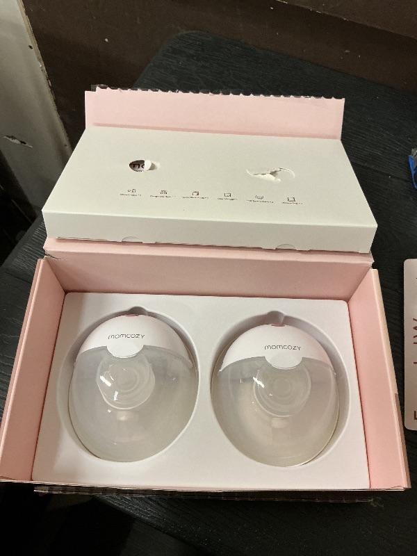Photo 1 of Momcozy M5 Lite Hands-Free Wearable Breast Pump, DoubleFit Flange for Baby-Like Comfort, 3 Modes & 9 Suction Levels, No Flange Insert or Hard Carry Case, 24mm, 2-Pack, Cozy Red