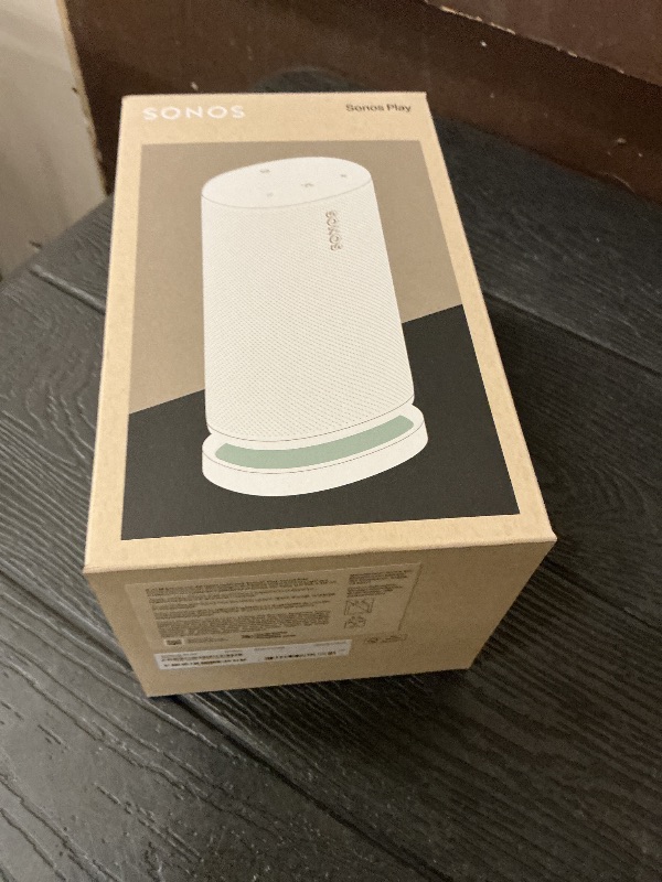 Photo 1 of Sonos Play - Portable Bluetooth Speaker with WiFi, Alexa, 24-Hour Battery Life, Charging Base - White