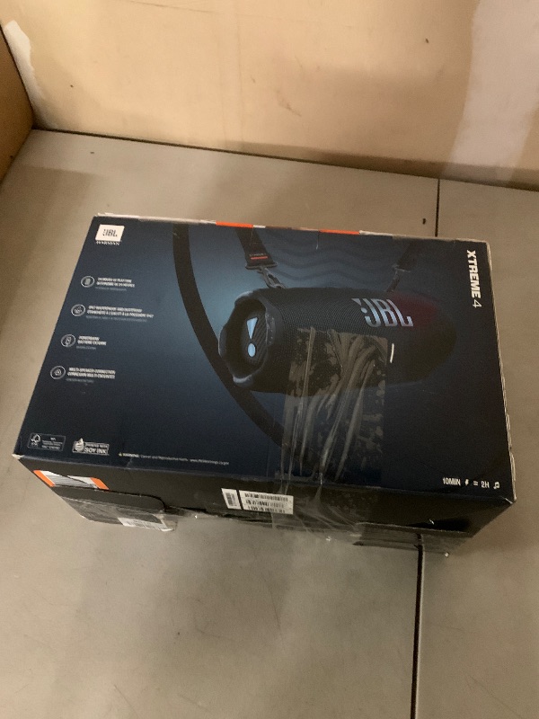 Photo 1 of JBL Xtreme 4 - Portable Bluetooth Speaker, Powerful Sound and Deep Bass, IP67 Waterproof, 24 Hours of Playtime, Powerbank, Auracast for Multi-Speaker Pairing (Blue)