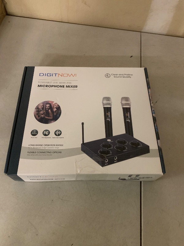 Photo 1 of Wireless Microphone System, Dual UHF Portable Karaoke Microphone, HDMI & AUX in/Out, Optical Out, Stable Signal, 100ft Range – Wireless Mic for Singing, Karaoke, Church, Smart TV, PC, PA Speaker