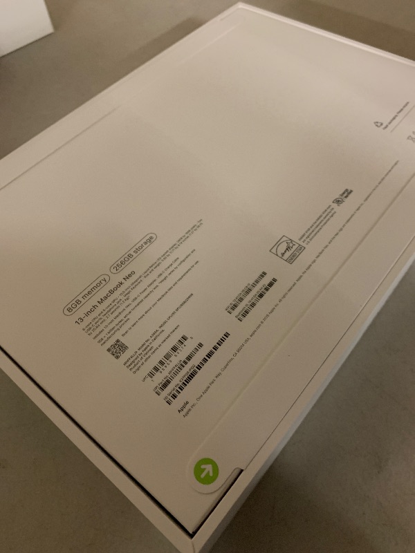 Photo 1 of Apple 2026 MacBook Neo 13-inch Laptop with A18 Pro chip: Built for AI and Apple Intelligence, Liquid Retina Display, 8GB Unified Memory, 256GB SSD Storage, 1080p FaceTime HD Camera; Indigo