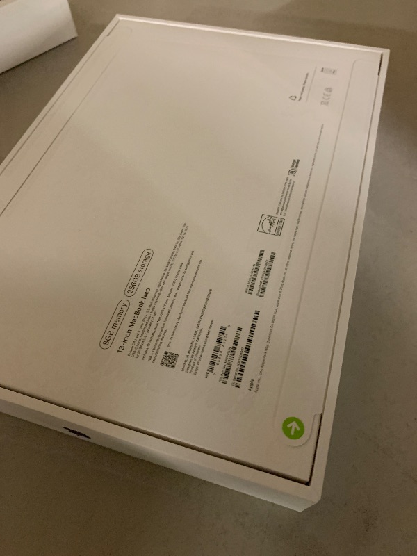 Photo 1 of Apple 2026 MacBook Neo 13-inch Laptop with A18 Pro chip: Built for AI and Apple Intelligence, Liquid Retina Display, 8GB Unified Memory, 256GB SSD Storage, 1080p FaceTime HD Camera; Indigo