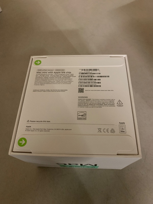 Photo 1 of Apple 2024 Mac mini Desktop Computer with M4 chip with 10?core CPU and 10?core GPU: Built for Apple Intelligence, 16GB Unified Memory, 256GB SSD Storage, Gigabit Ethernet. Works with iPhone/iPad