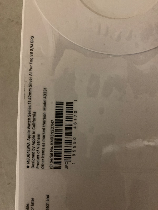 Photo 1 of Apple Watch Series 11 [GPS 42mm] Smartwatch with Silver Aluminum Case with Purple Fog Sport Band - S/M. Sleep Score, Fitness Tracker, Health Monitoring, Always-On Display, Water Resistant