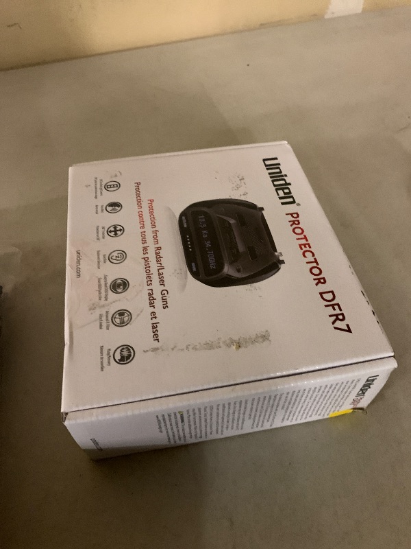 Photo 1 of Uniden DFR7 Super Long Range Wide Band Laser/Radar Detector, Built-in GPS w/Mute Memory, Voice Alerts, Red Light & Speed Camera Alerts, OLED Display, Black