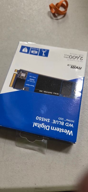 Photo 1 of Western Digital 1TB WD Blue SN550 NVMe Internal SSD - Gen3 x4 PCIe 8Gb/s, M.2 2280, 3D NAND, Up to 2,400 MB/s - WDS100T2B0C, olid State Hard Drive