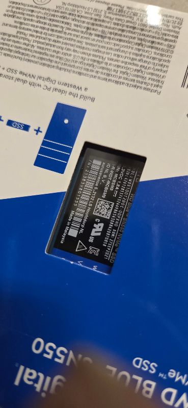 Photo 1 of Western Digital 1TB WD Blue SN550 NVMe Internal SSD - Gen3 x4 PCIe 8Gb/s, M.2 2280, 3D NAND, Up to 2,400 MB/s - WDS100T2B0C, olid State Hard Drive