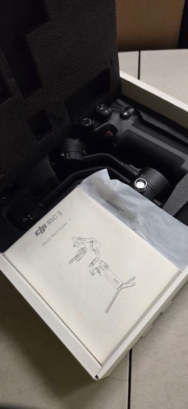 Photo 1 of DJI RSC 2 - 3-Axis Gimbal Stabilizer for DSLR and Mirrorless Camera, Nikon, Sony, Panasonic, Canon, Fujifilm, 6.6 lb Payload, Foldable Design, Vertical Shooting, OLED Screen, Black