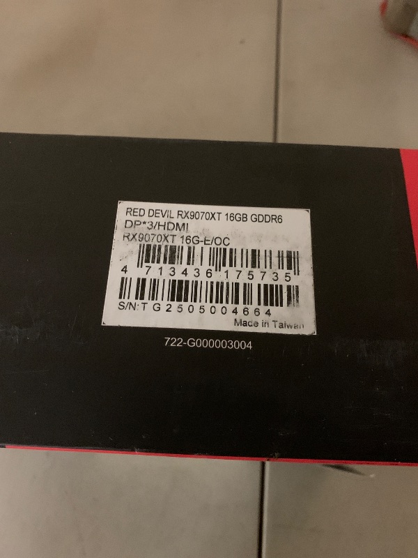 Photo 1 of PowerColor Red Devil AMD Radeon RX 9070 XT 16GB GDDR6
