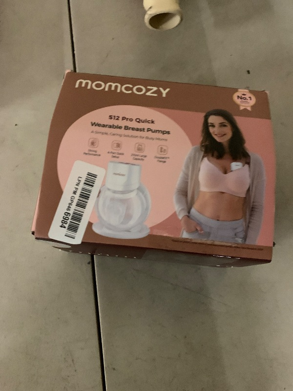 Photo 1 of Momcozy Breast Pump S12 Pro Quick, Hands-Free Wearable & Wireless Pump, with DoubleFit Hybrid Flange, 3 Modes & 9 Levels Electric Pump Portable, Smart Display, 24mm Flange, 1 Count, Cozy White