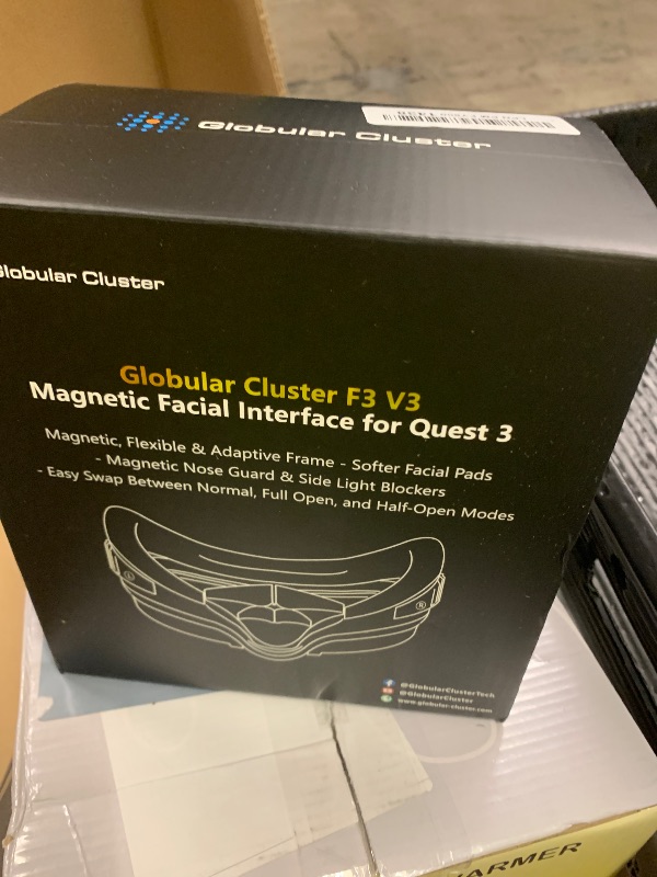 Photo 1 of Globular Cluster F3 V3 Magnetic Facial Interface for Quest 3, Flexible and Adaptive Frame with Multi-Material Pads, Not Compatible with Quest 3S or Official Charging Dock