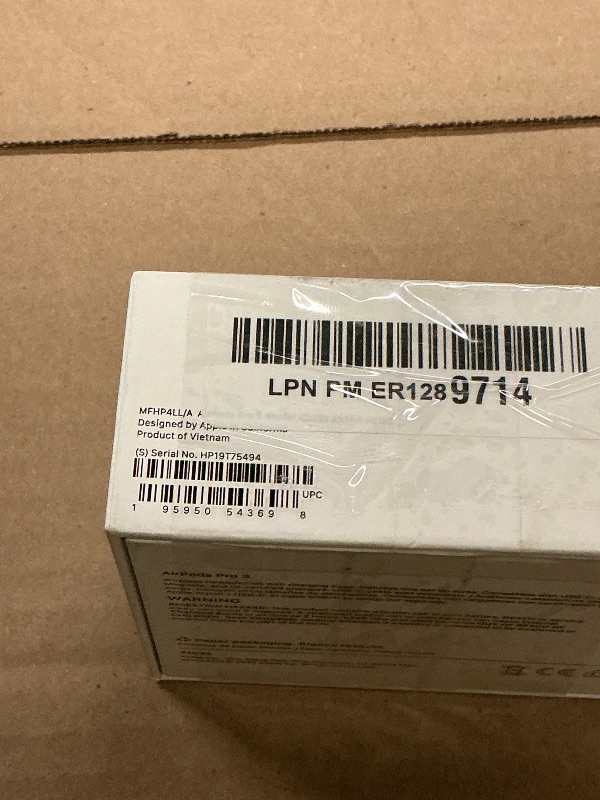 Photo 1 of Apple AirPods Pro 3 Wireless Earbuds, Active Noise Cancellation, Live Translation, Heart Rate Sensing, Hearing Aid Feature, Bluetooth Headphones, Spatial Audio, High-Fidelity Sound, USB-C Charging