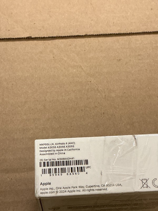 Photo 1 of Apple AirPods 4 Wireless Earbuds, Bluetooth Headphones, with Active Noise Cancellation, Adaptive, Transparency Mode, Personalized Spatial Audio, USB-C Charging Case, Wireless Charging, H2 Chip