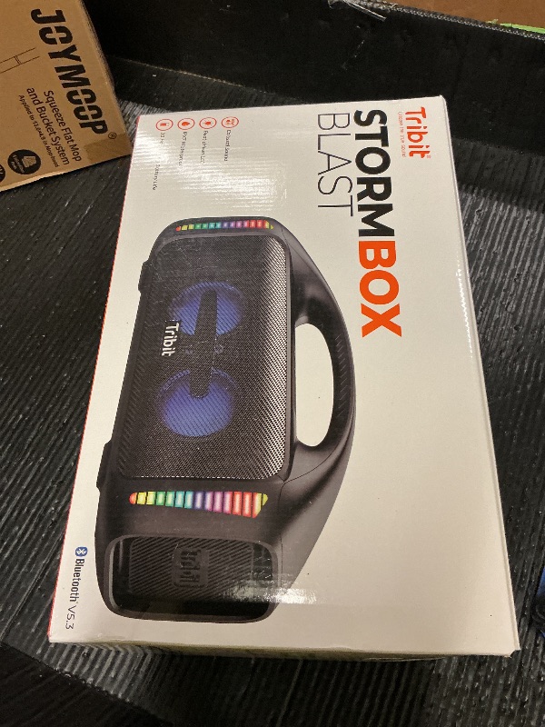 Photo 1 of Tribit StormBox Blast Portable Bluetooth Speaker, (140W Peak) 90W Loud Stereo Sound with 30H Playtime, IPX7 Waterproof, LED Light, Wireless, XBass, BT5.3, TWS, Custom EQ, Party/Outdoor/Camping/Beach