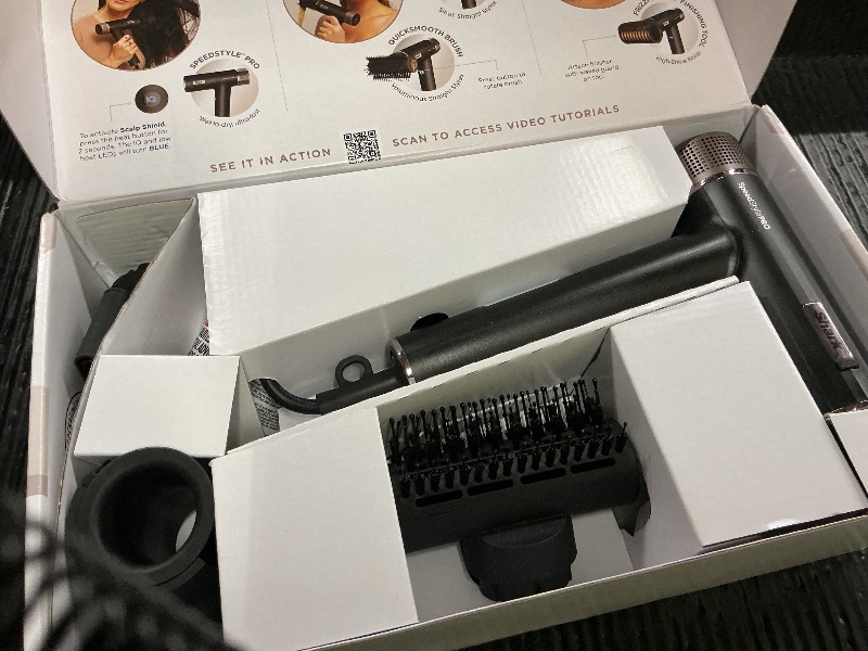 Photo 1 of Shark SpeedStyle Pro Professional Performance High-Velocity Hair Dryer System with Scalp Shield and IQ Speed Styling & Drying Suite, Straight and Wavy Hair, Lightweight, Ionic, No Heat Damage, HD731