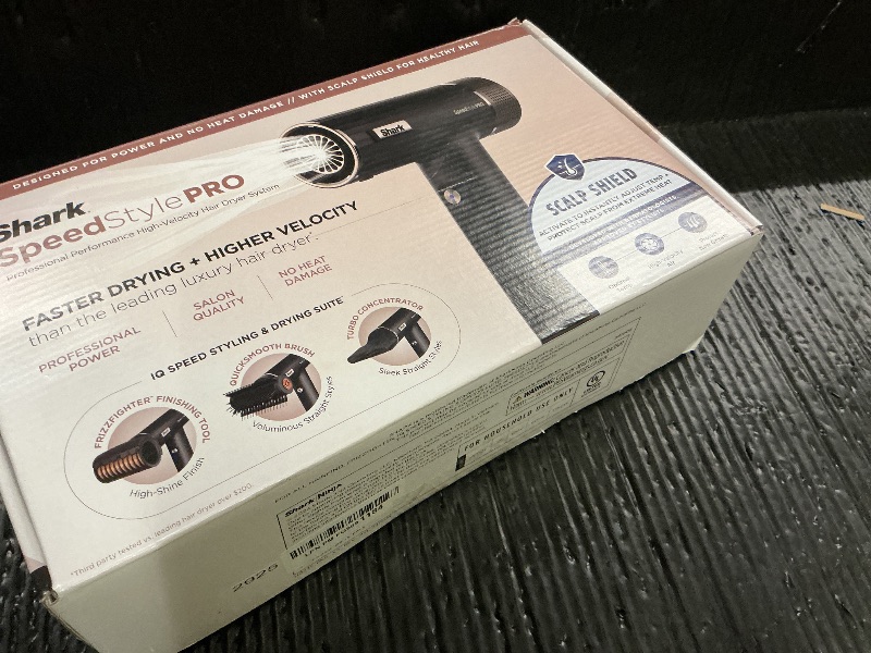 Photo 1 of Shark SpeedStyle Pro Professional Performance High-Velocity Hair Dryer System with Scalp Shield and IQ Speed Styling & Drying Suite, Straight and Wavy Hair, Lightweight, Ionic, No Heat Damage, HD731