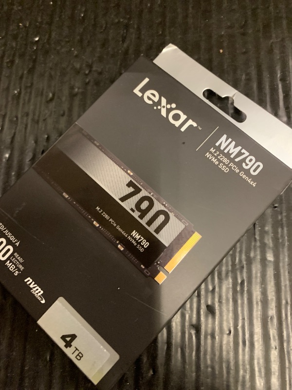 Photo 1 of Lexar 4TB NM790 SSD PCIe Gen4 NVMe M.2 2280 Internal Solid State Drive, Up to 7400/6500 MB/s Read/Write, Compatible with PS5, for Gamers and Creators, Black (LNM790X004T-RNNNU)