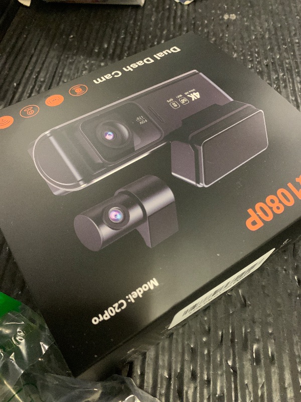 Photo 1 of 4K Dual Dash Cam Front and Rear, 2 Channel Car Camera with Built-in GPS 5.8GHz WiFi, 3.5" IPS Screen, 64GB Card Included, 170° Wide Angle, Night Vision, 24H Parking Monitor for Cars