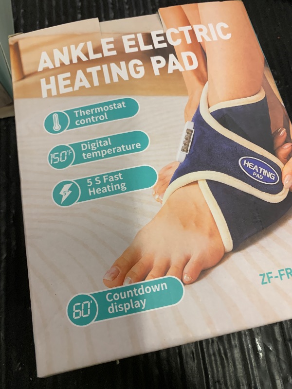 Photo 1 of CAMECO Electric Ankle Heating Pad for Achilles Tendinitis Pain Relief, 30s Quick Heating & 86?-158? Heated Ankle Brace for Women Men Home Office, Ankle Heat Wrap for Arthritis Swelling