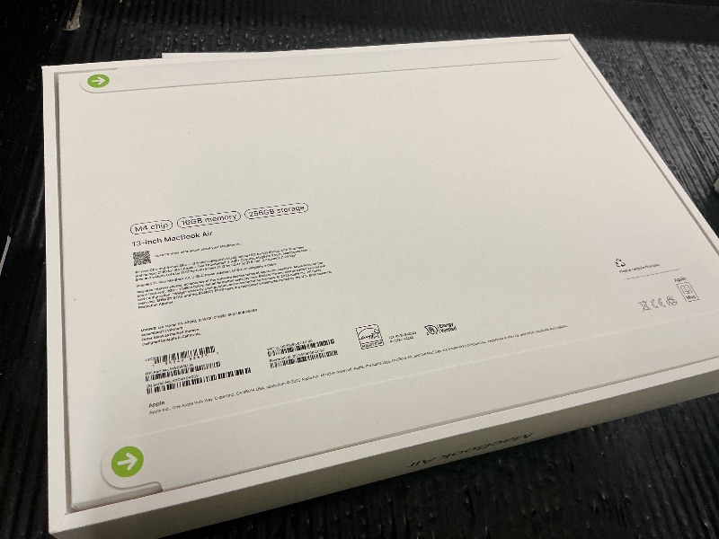 Photo 1 of Apple 2025 MacBook Air 13-inch Laptop with M4 chip: Built for Apple Intelligence, 13.6-inch Liquid Retina Display, 16GB Unified Memory, 256GB SSD Storage, 12MP Center Stage Camera, Touch ID; Silver
