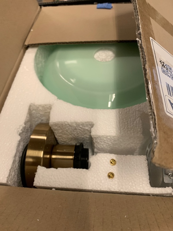 Photo 1 of Qufute Mid Century Ceiling Light Fixture - Milk Glass Shade, Gold Modern Flush Mount Lamp for Hallway, Dining Room, Kitchen
