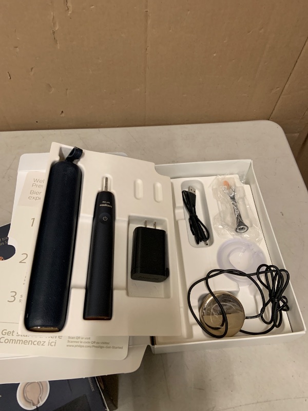 Photo 1 of Philips Sonicare DiamondClean 9900 Prestige Electric Toothbrush - with SenseIQ Technology and Advanced AI App, 5 Brushing Modes, 3 Intensity Levels, Charging Travel Case,Midnight Blue, Model HX9990/12