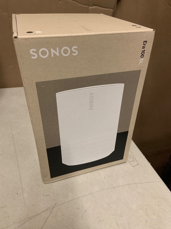 Photo 1 of Sonos Era 100 SL - Compact, Microphone-Free Speaker with WiFi, Bluetooth - White