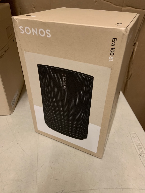 Photo 1 of Sonos Era 100 SL - Compact, Microphone-Free Speaker with WiFi, Bluetooth - Black