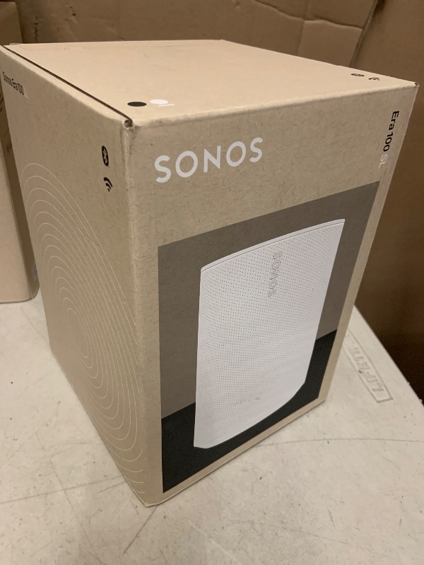 Photo 1 of Sonos Era 100 SL - Compact, Microphone-Free Speaker with WiFi, Bluetooth - White