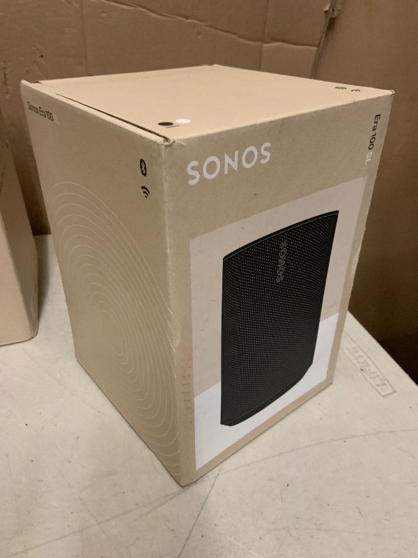Photo 1 of Sonos Era 100 SL - Compact, Microphone-Free Speaker with WiFi, Bluetooth - Black