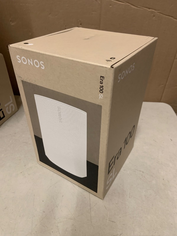Photo 1 of Sonos Era 100 SL - Compact, Microphone-Free Speaker with WiFi, Bluetooth - White