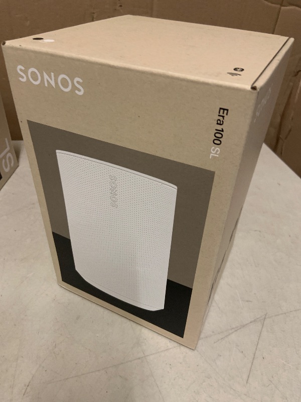 Photo 1 of Sonos Era 100 SL - Compact, Microphone-Free Speaker with WiFi, Bluetooth - White