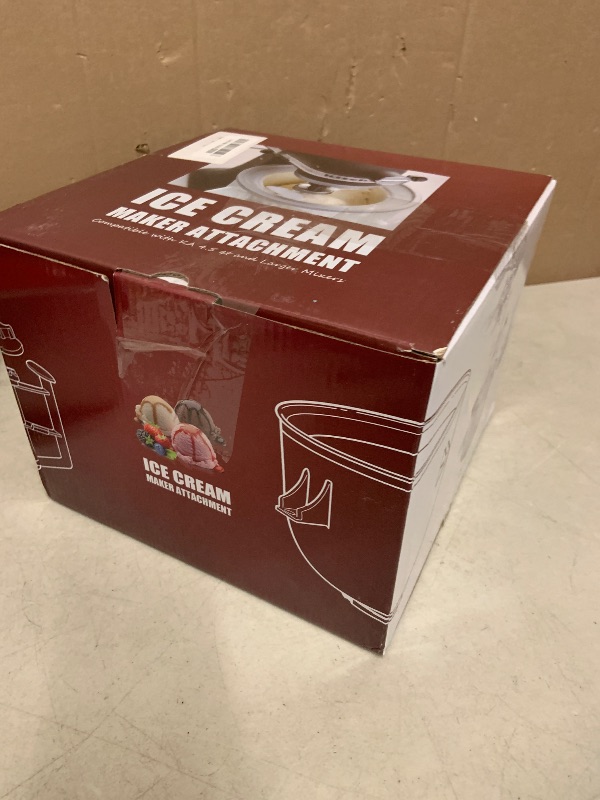 Photo 1 of Ice Cream Maker Attachment for KitchenAid Mixers, Fits KitchenAid 4.5/5QT & 6QT Stand Mixers, Frozen Ice Cream & Sorbet Gelato Maker for KitchenAid, 2 Quart, White(Machine/Mixer Not Included)