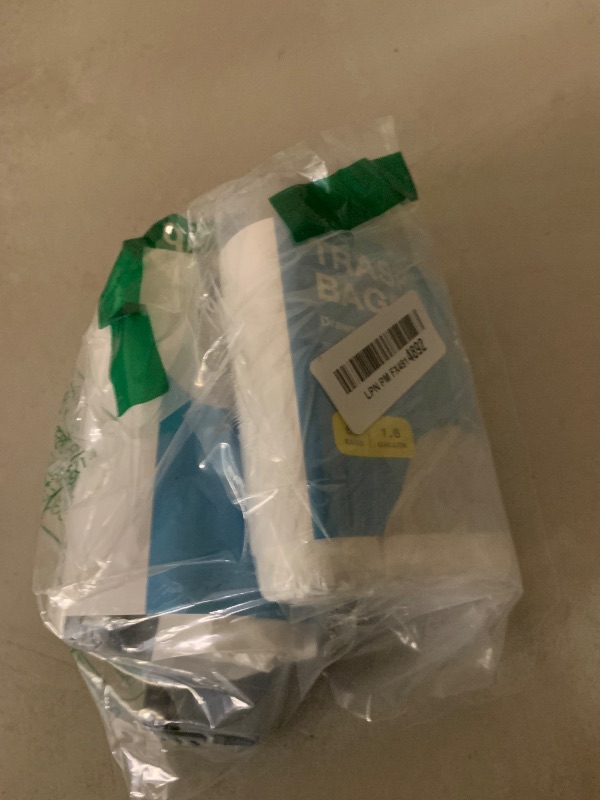 Photo 1 of 120 Counts 1.6 Gallon Mini Drawstring Trash Bags, Small Garbage Bags by KSSKSS, Code a fit 4.5-8 Liter, 1.2-2 Gal, White Trash Bin Liners for Home Office Kitchen Bathroom Bedroom