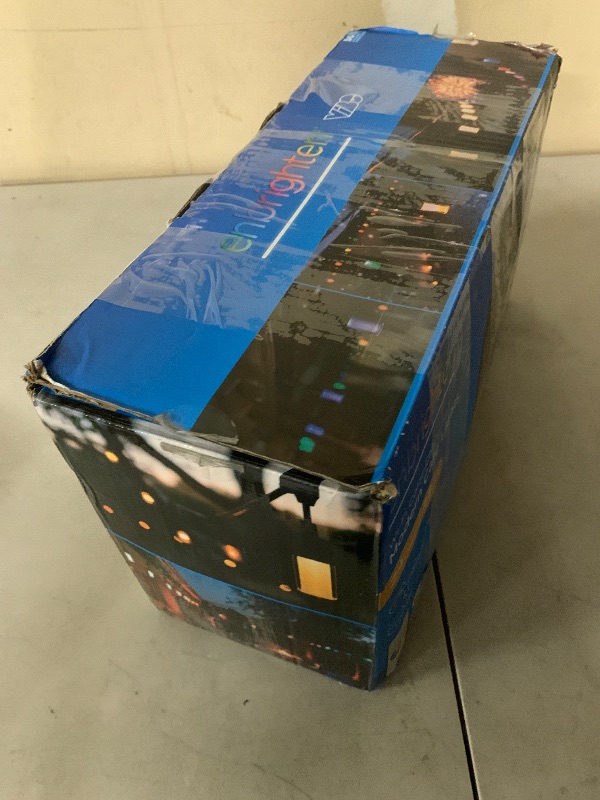 Photo 1 of Enbrighten Vibe Modern Outdoor String Lights, 48ft, 24 RGBWIC Acrylic Bulbs, Weatherproof, Perfect for Gameday, Holidays, and More, Smart App Control, Compatible with Alexa, Google Home, 84013