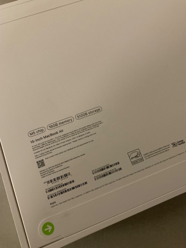 Photo 1 of Apple 2026 MacBook Air 15-inch Laptop with M5 chip: Built for AI, 15.3-inch Liquid Retina Display, 16GB Unified Memory, 512GB SSD, 12MP Center Stage Camera, Touch ID, Wi-Fi 7; Sky Blue