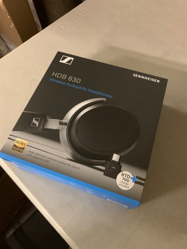 Photo 1 of Sennheiser HDB 630 Wireless Over-Ear Headphones - Hi-Res Audiophile Sound, Adaptive Noise Cancellation, Parametric EQ, 60 Hour Battery Life, Includes USB-C Low-Latency Bluetooth Adapter - Black
