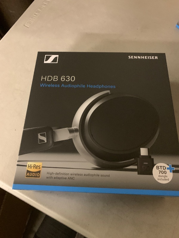 Photo 1 of Sennheiser HDB 630 Wireless Over-Ear Headphones - Hi-Res Audiophile Sound, Adaptive Noise Cancellation, Parametric EQ, 60 Hour Battery Life, Includes USB-C Low-Latency Bluetooth Adapter - Black
