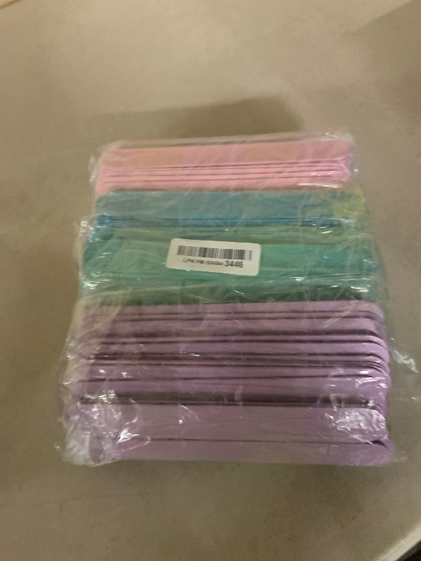 Photo 1 of 300PCS Pastel Jumbo Popsicle Sticks – 8 Inch Large Ice Cream Stick and Colored Popsicle Sticks Jumbo Wooden Colored Sticks for Crafts DIY and Popsicle Sticks Colored Projects