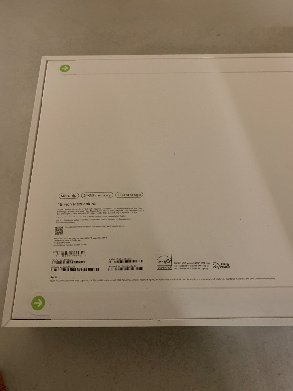 Photo 1 of Apple 2026 MacBook Air 15-inch Laptop with M5 chip: Built for AI, 15.3-inch Liquid Retina Display, 24GB Unified Memory, 1TB SSD, 12MP Center Stage Camera, Touch ID, Wi-Fi 7; Sky Blue