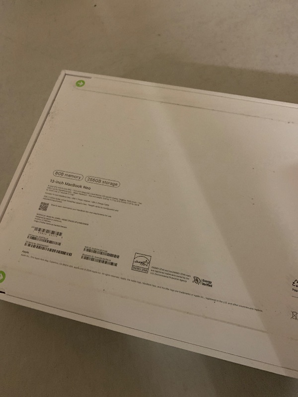Photo 1 of Apple 2026 MacBook Neo 13-inch Laptop with A18 Pro chip: Built for AI and Apple Intelligence, Liquid Retina Display, 8GB Unified Memory, 256GB SSD Storage, 1080p FaceTime HD Camera; Indigo
