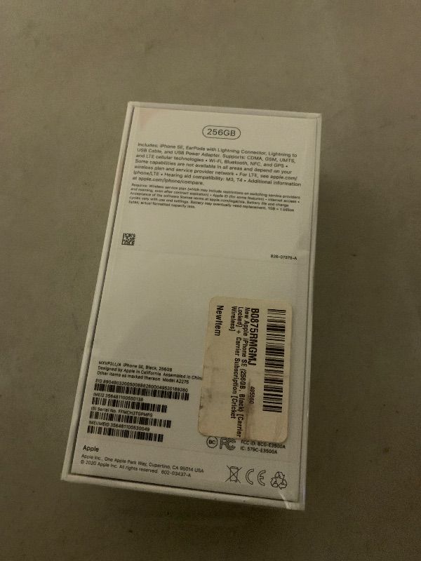 Photo 1 of Apple iPhone SE, 256GB, Black 
