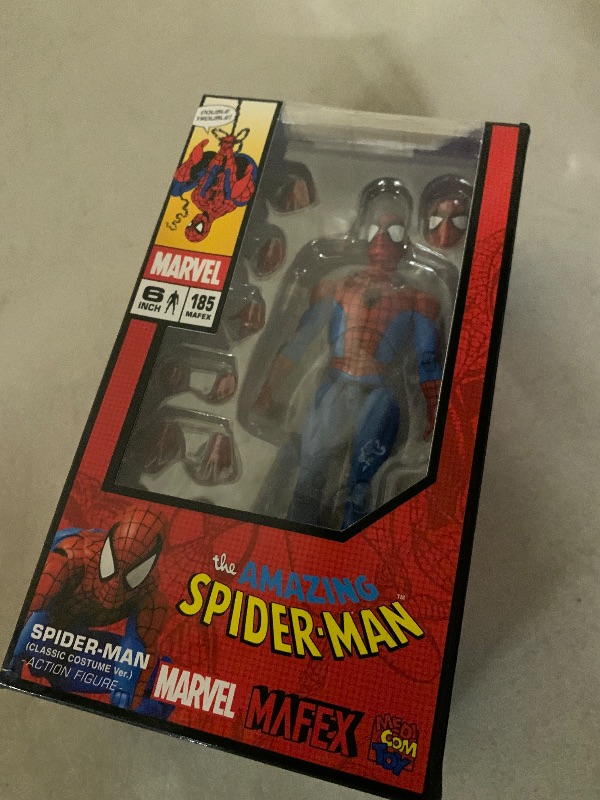View 2 of ????????(MEDICOM TOY) MAFEX No.185 Spider-Man Spider-Man (Classic Costume Ver.) Total Height Approx. 6.1 inches (155 mm), Non-Scale, Pre-Painted Action Figure