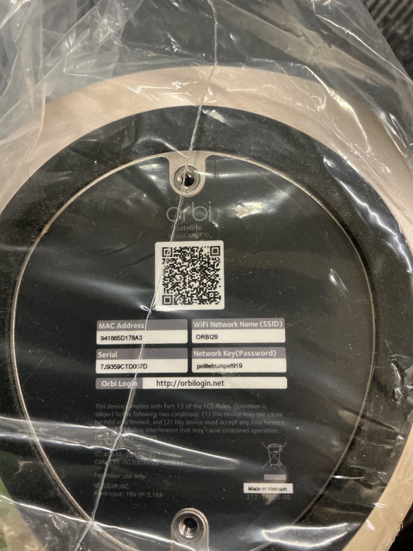Photo 1 of NETGEAR Orbi 970 Series (RBE970) Quad-Band WiFi 7 Mesh Add-on Satellite - Works with Existing 970 Series Mesh System or Router - Adds Coverage up to 3,300 sq. ft. - BE27000 802.11be (Renewed)