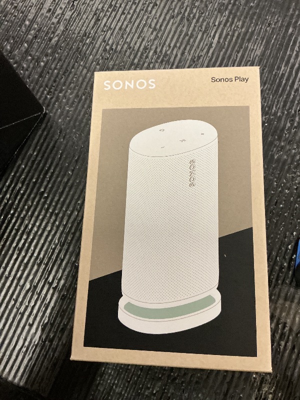 Photo 1 of FACTORY SEALED— Sonos Play - Portable Bluetooth Speaker with WiFi, Alexa, 24-Hour Battery Life, Charging Base - White