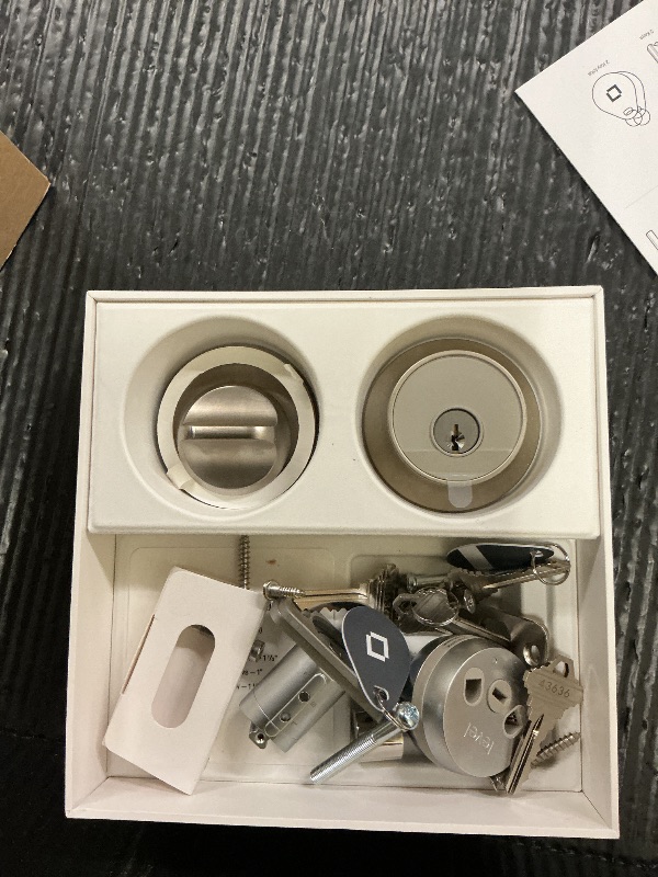 Photo 1 of Level Lock Pro - World’s Smallest, Fastest, Innovative Smart Lock - Matter-Over-Thread Deadbolt Plus Apple Home Key - Keyless & Remote Access via Apple, Alexa, Google Home, SmartThings (Satin Nickel)