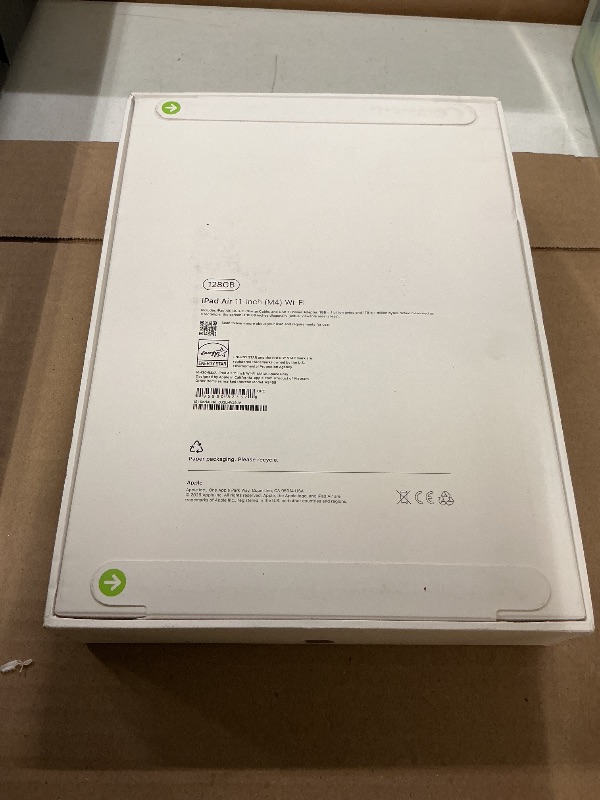 Photo 1 of FACTORY SEALED— Apple iPad Air 11-inch (M4): Liquid Retina Display, 128GB, 12MP Front/Back Camera, Wi-Fi 7 with Apple N1, Touch ID, All-Day Battery Life — Space Gray