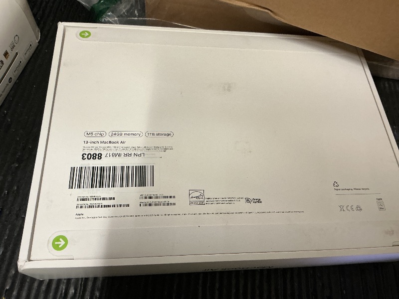 Photo 1 of Apple 2026 MacBook Air 13-inch Laptop with M5 chip: Built for AI, 13.6-inch Liquid Retina Display, 24GB Unified Memory, 1TB SSD, 12MP Center Stage Camera, Touch ID, Wi-Fi 7; Sky Blue