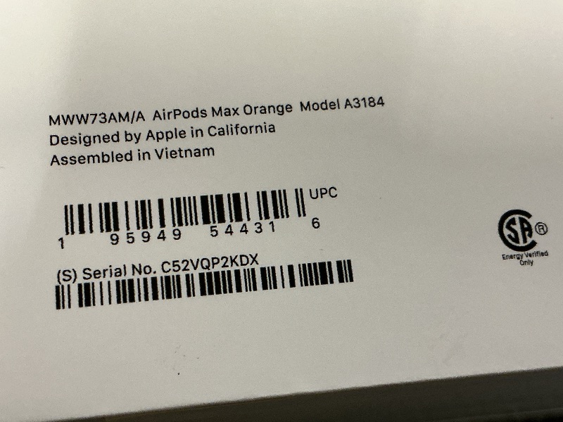 Photo 1 of Apple AirPods Max Wireless Over-Ear Headphones, Pro-Level Active Noise Cancellation, Transparency Mode, Personalized Spatial Audio, USB-C Charging, Bluetooth Headphones for iPhone - Orange